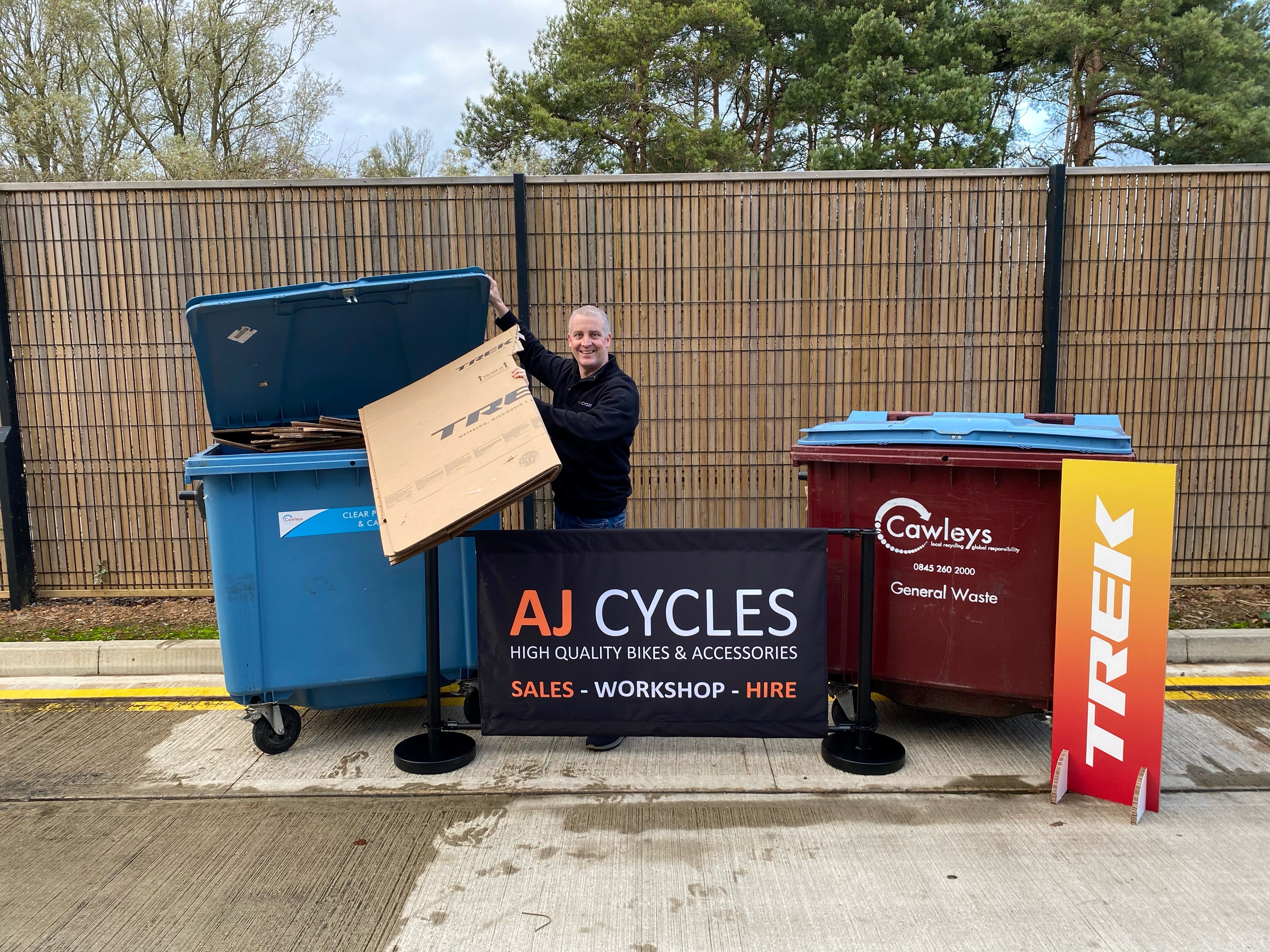 AJ Cycles get the wheels in motion to reduce their carbon emissions with Cawleys