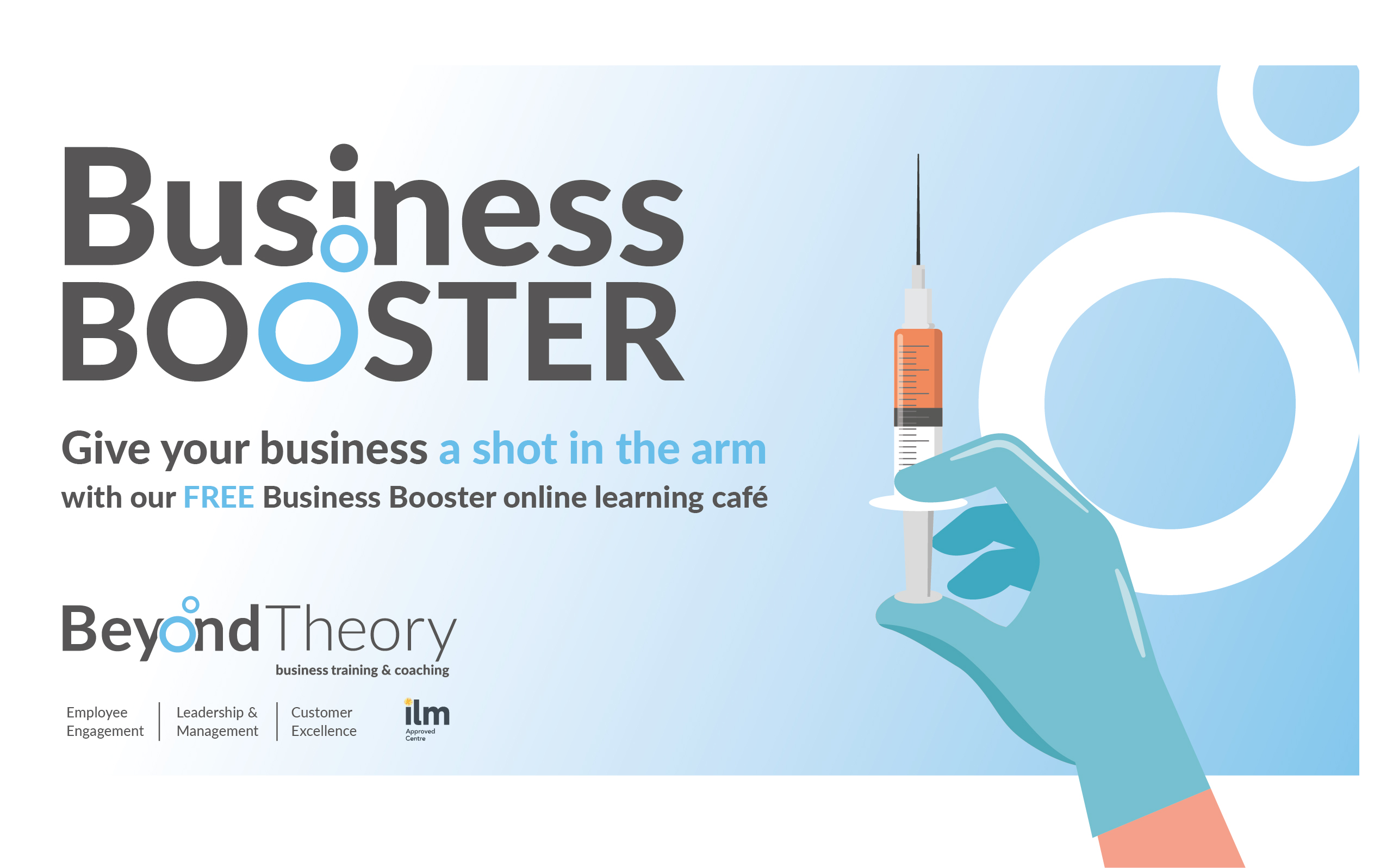 Give your business a shot in the arm with our FREE business booster online learning café.