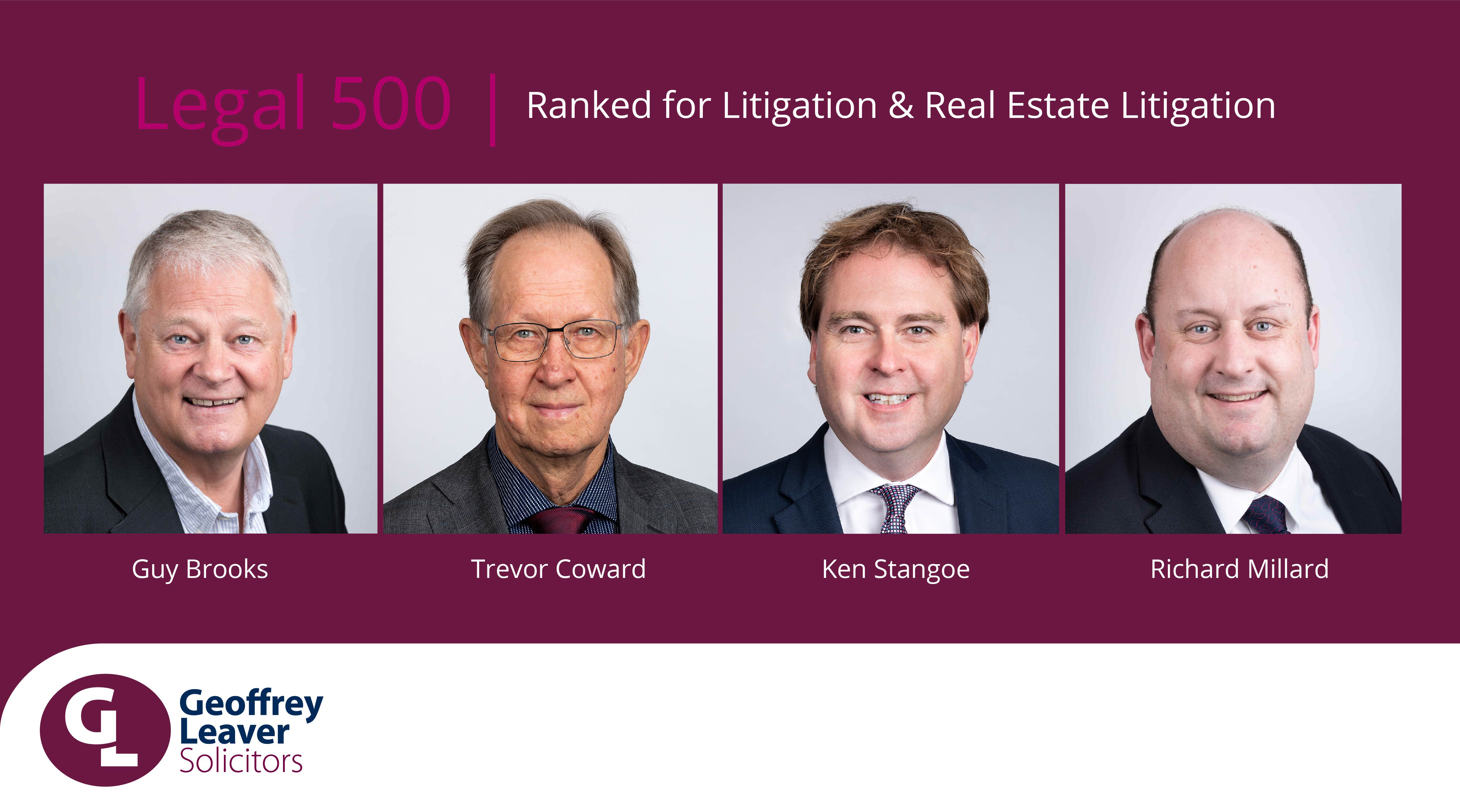 Geoffrey Leaver Solicitors ranked by Legal 500 2021