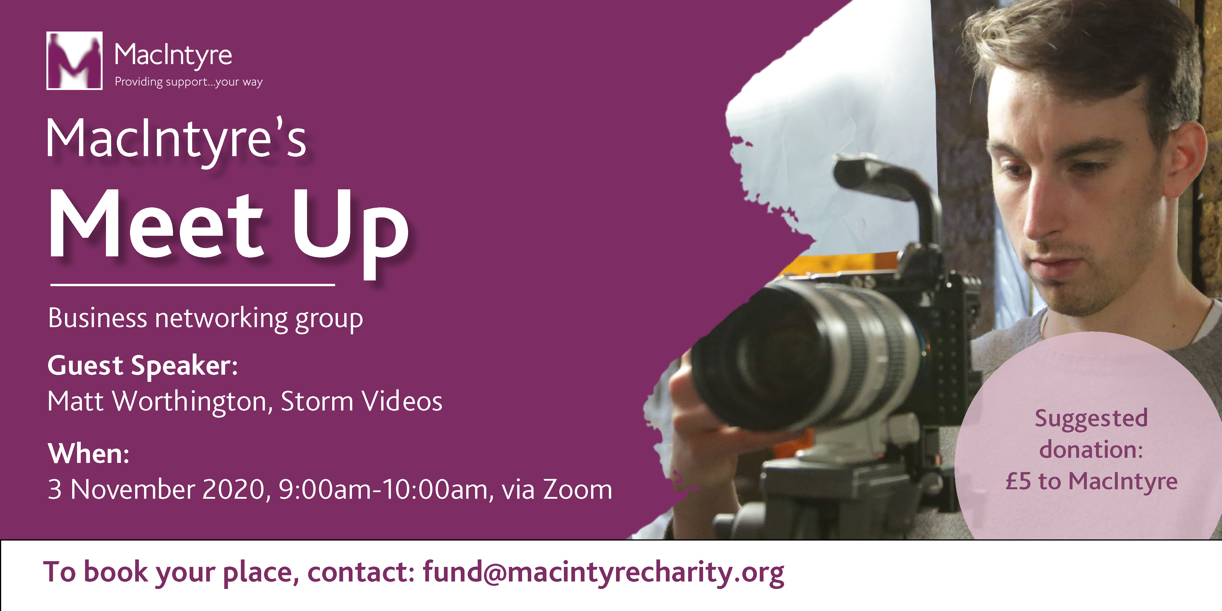 Chamber MK members invited to monthly networking MacIntyre Meet Up, 3 November 2020