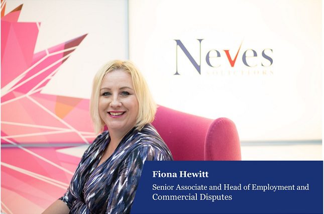 Fiona Hewitt, Senior Associate and Head of Employment and Commercial Disputes
