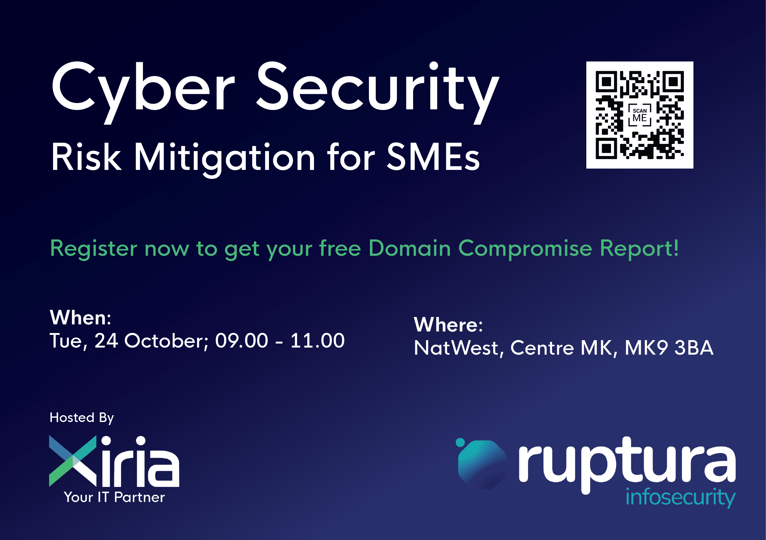 New Chamber Member, Xiria, hosts a panel of experts discussing Cyber Security Risk Mitigation for Small/Medium Enterprises. | Northamptonshire Chamber of Commerce
