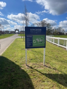 Towcester Racecourse wayfinding signage