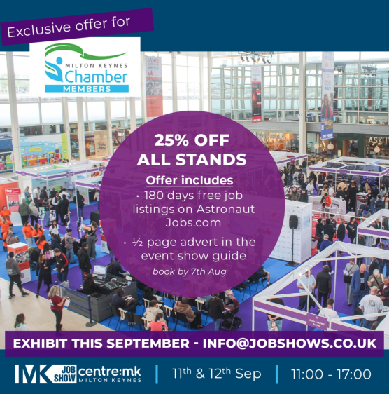 Meet thousands of local candidates at the MK Job Show | Northamptonshire Chamber of Commerce